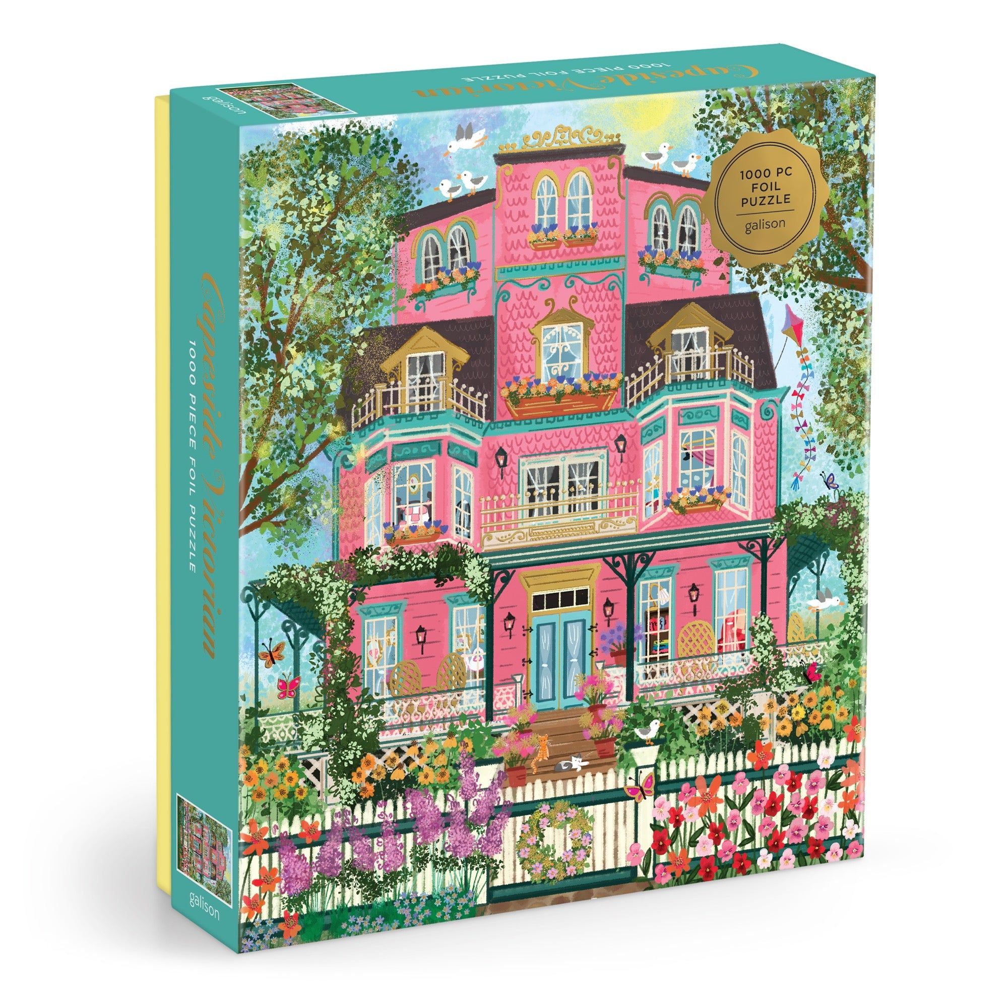 美國 galison 燙金拼圖1000片/ Joy Laforme/ Capeside Victorian