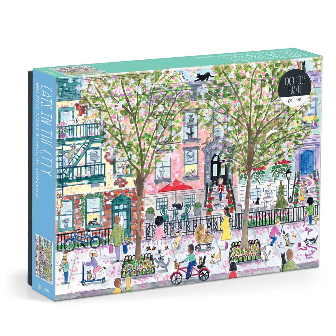 美國 galison 拼圖1000片/ Michael Storrings/ Cats in the City