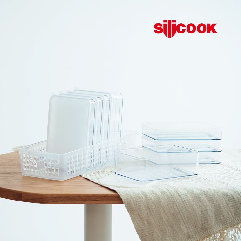 【韓國silicook】萬用食材9件組 600ml&1200ml