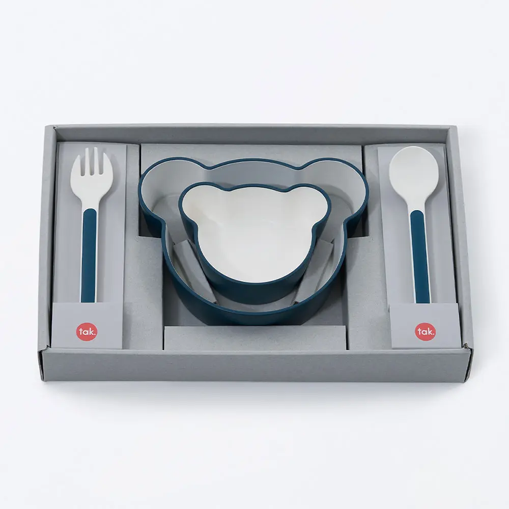 Tak Kids Dish小熊餐具輕量組_藍