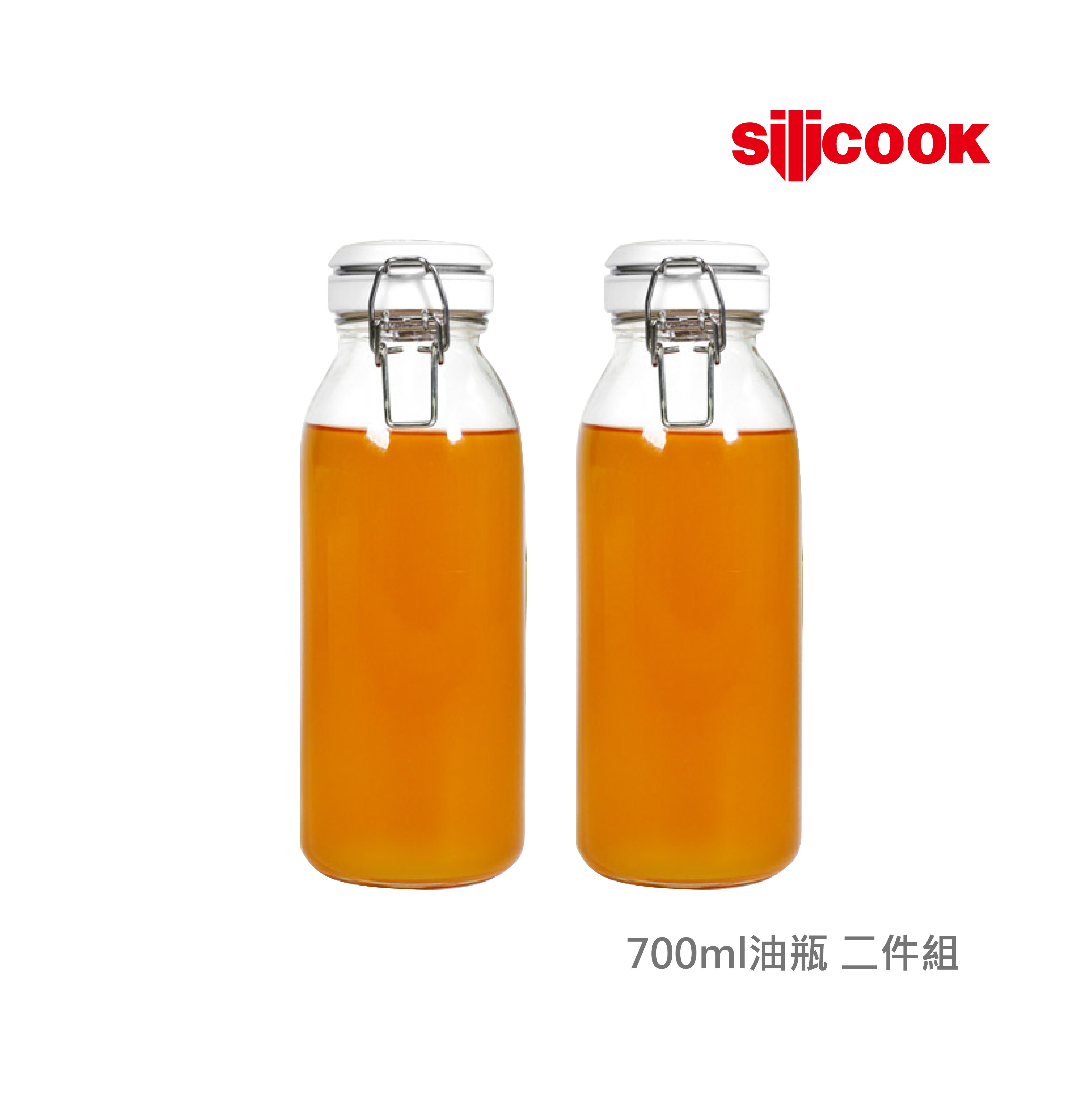 【韓國silicook】Oil Glass Large 玻璃油瓶 700ml  (2盒組)