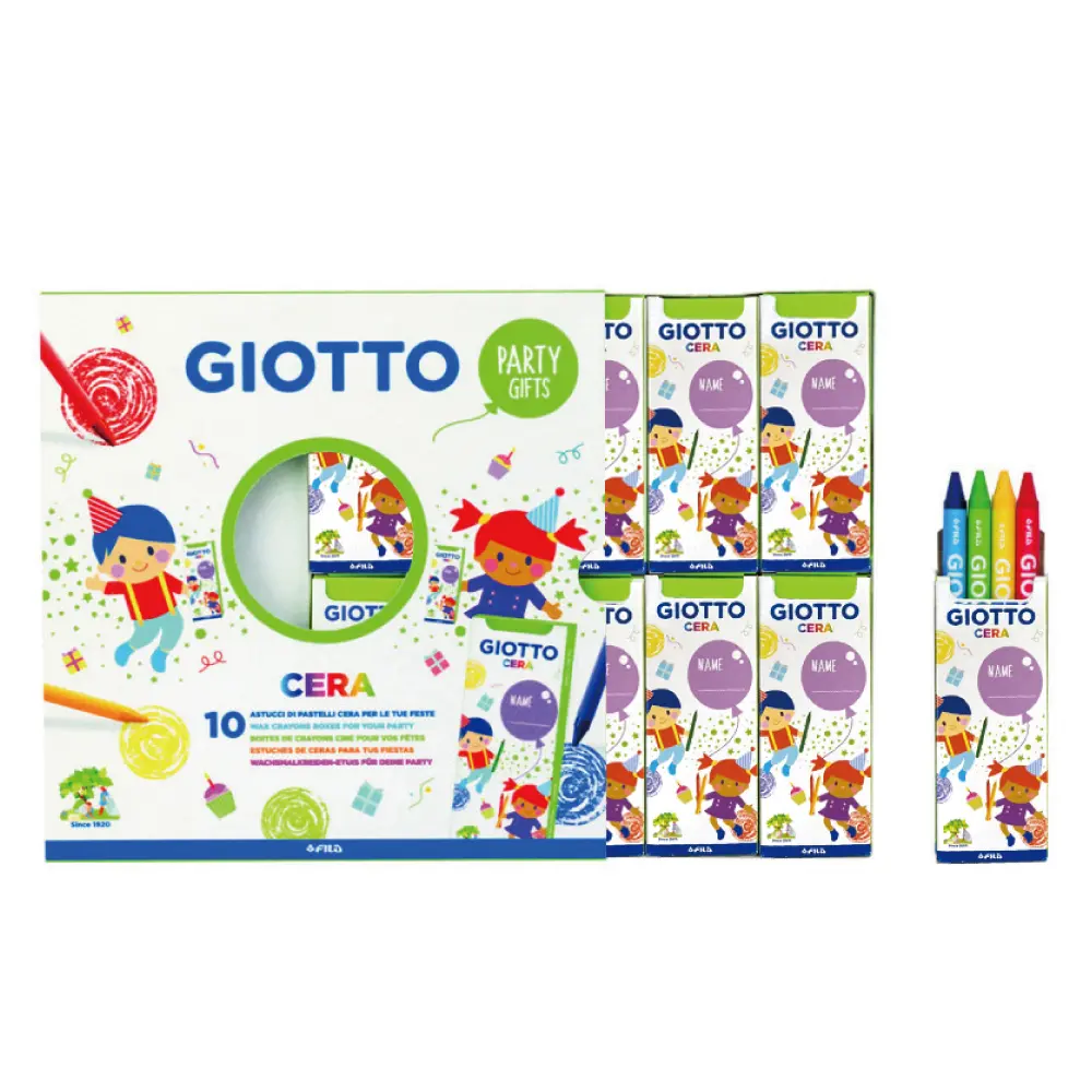 GIOTTO派對禮物分享盒/ 10入/ 好清洗蠟筆