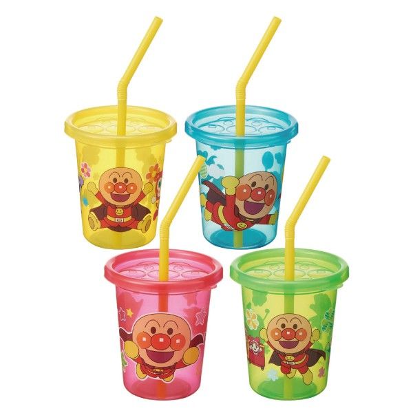 ANPANMAN麵包超人/ 吸管杯4入組S-II/ 180ml