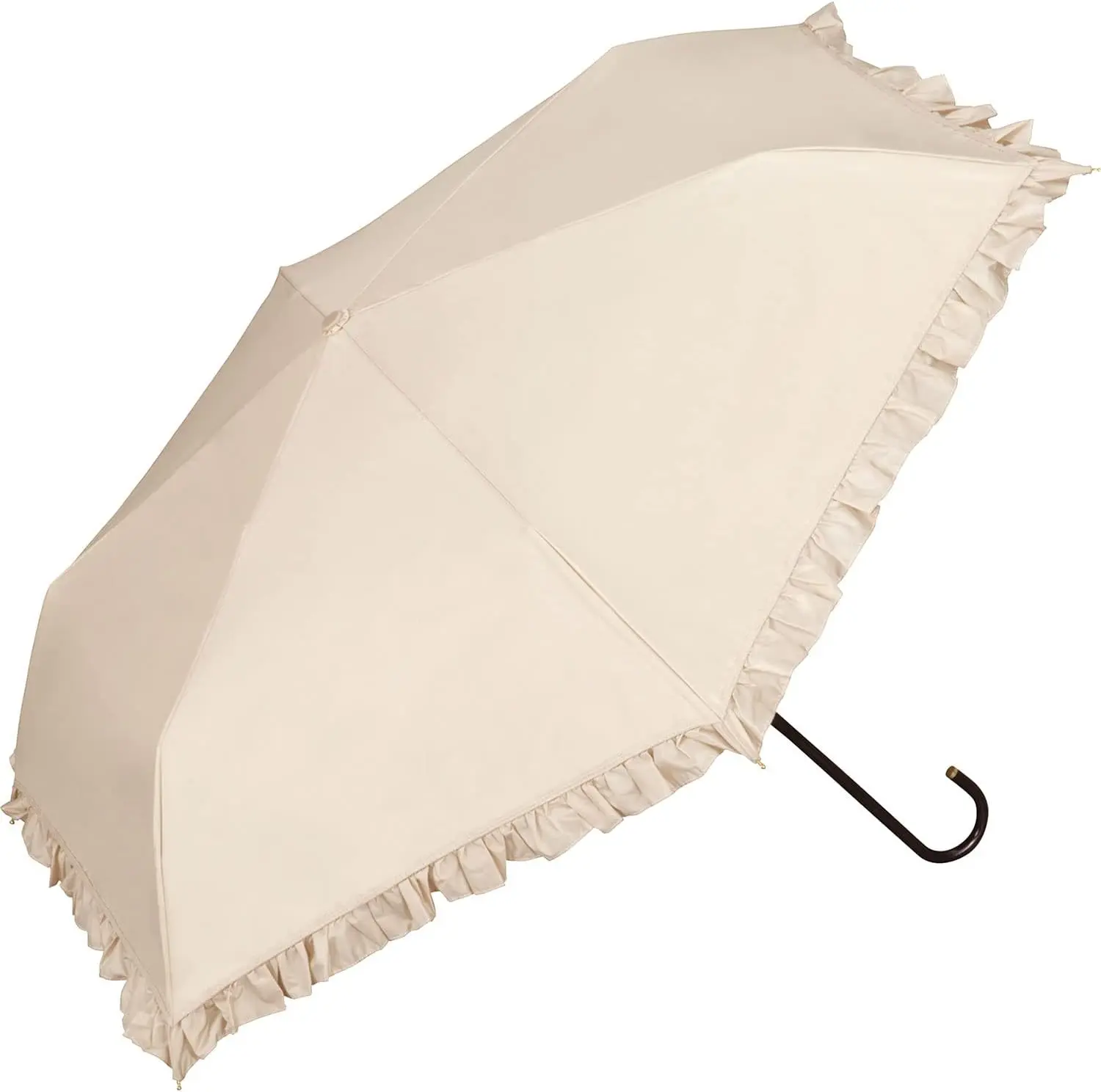 日本 Wpc. 完全遮光UV100%折傘/ Classic Frill Beige