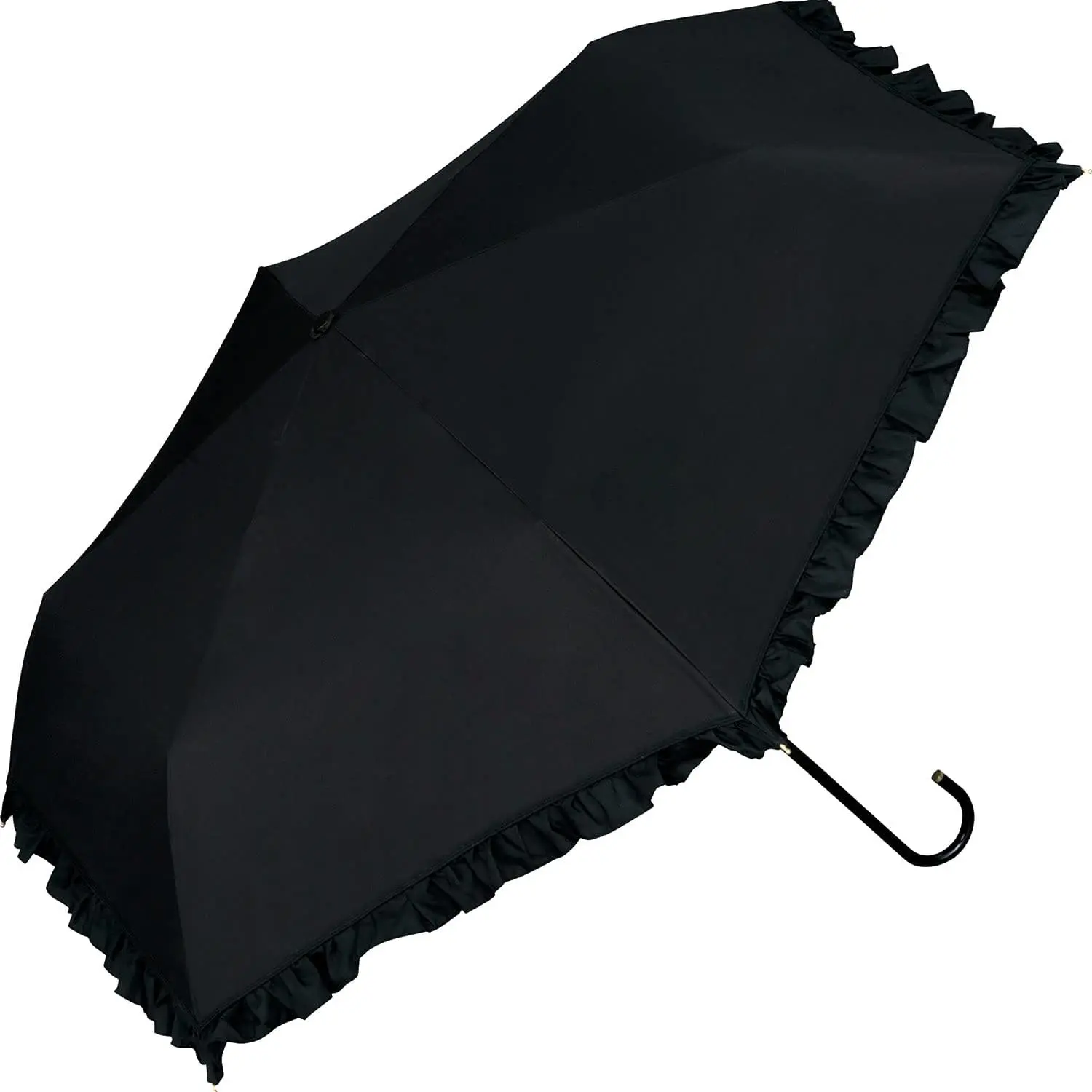 日本 Wpc. 完全遮光UV100%折傘/ Classic Frill Black