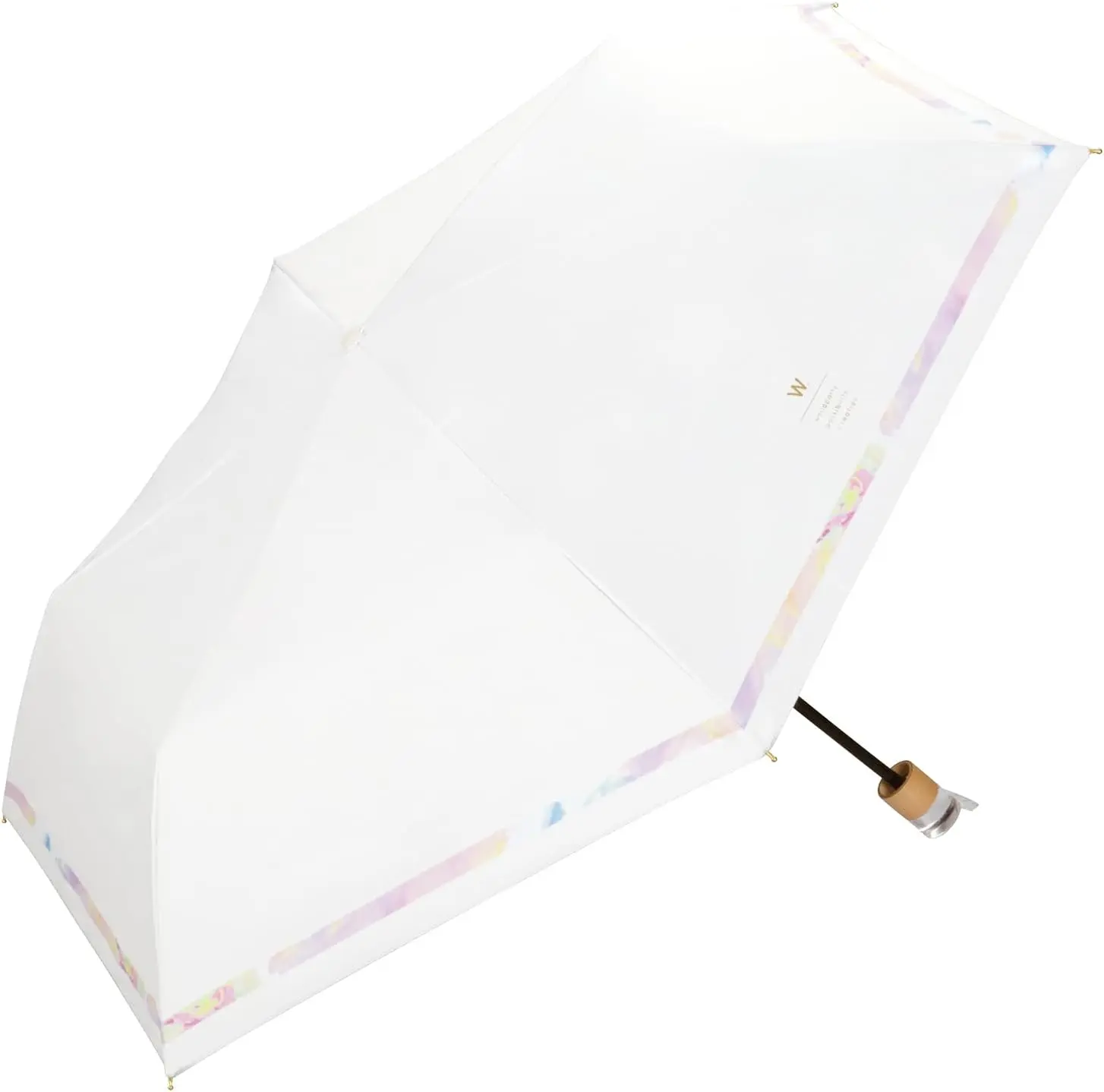 日本 Wpc. 完全遮光UV100%折傘/ Nuance Line Off White