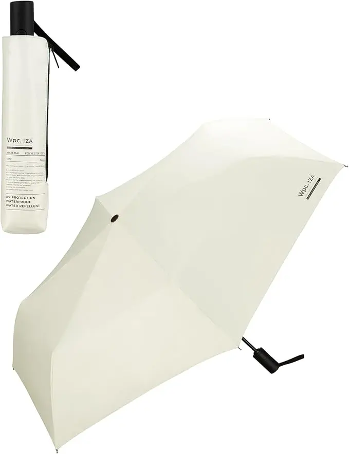 日本 Wpc. IZA 完全遮光UV100%自動折傘/ Automatic & Safe Off White
