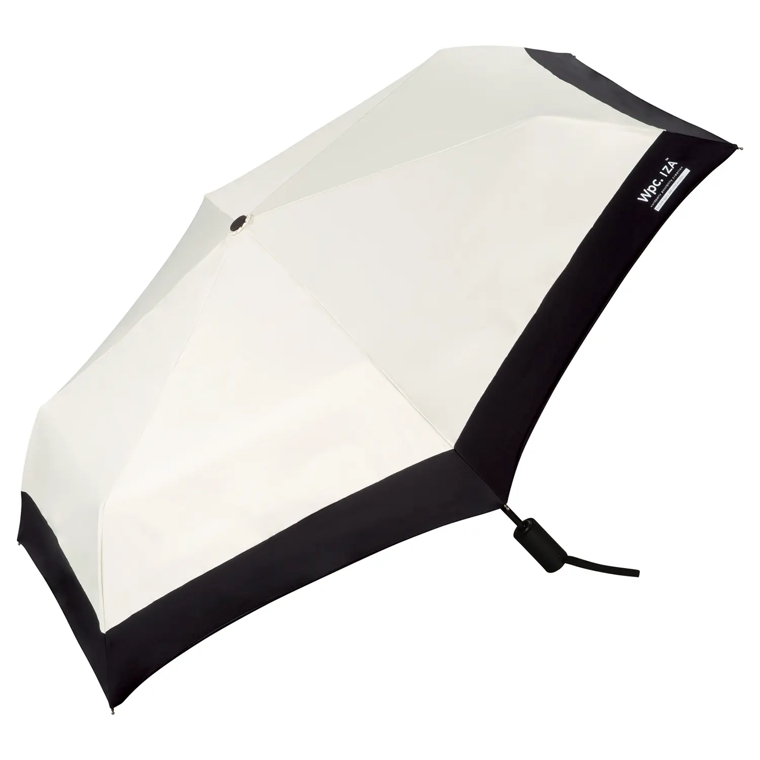 日本 Wpc. IZA 完全遮光UV100%自動折傘/ Automatic & Safe Off White+Black