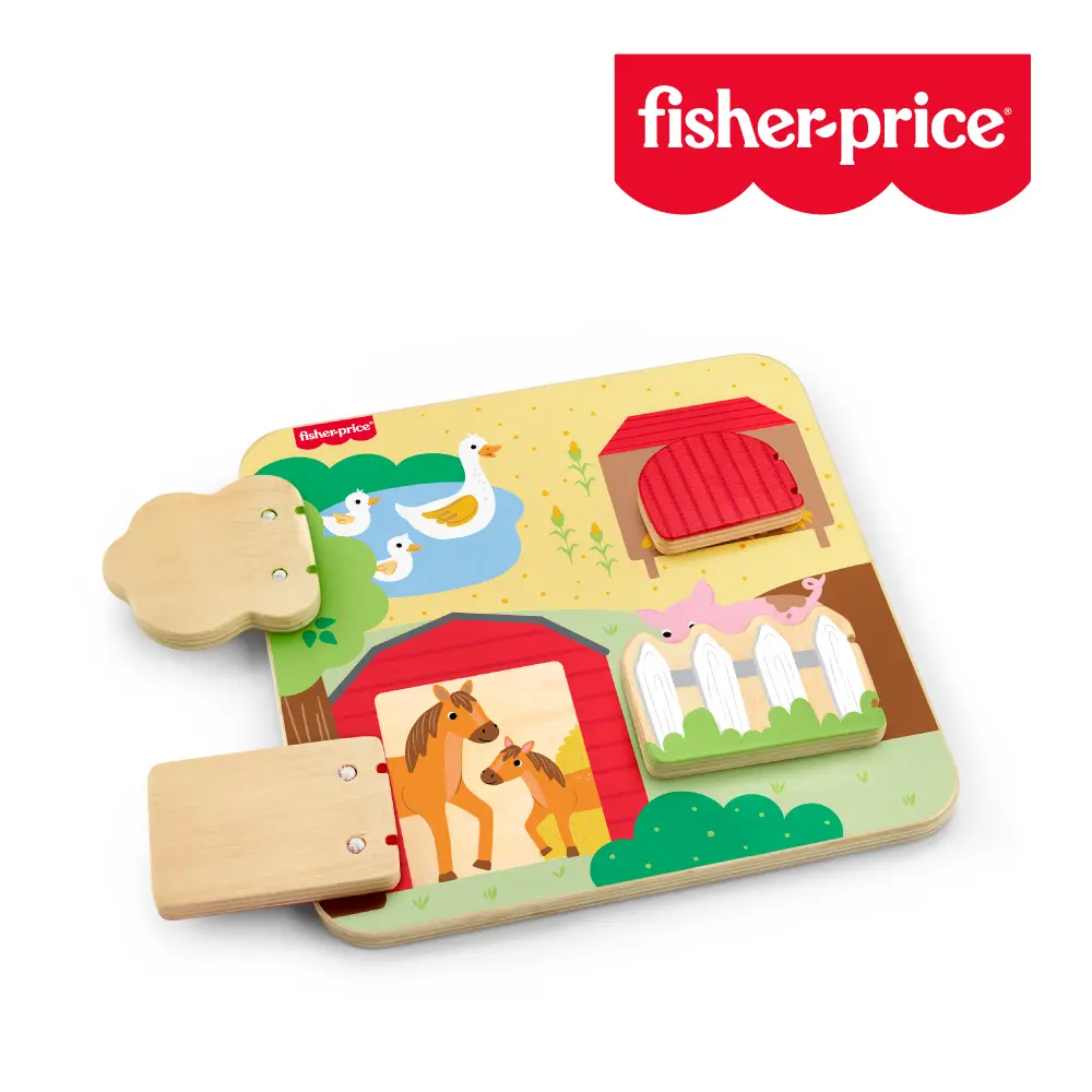 【Fisher price 費雪】木製農場動物板