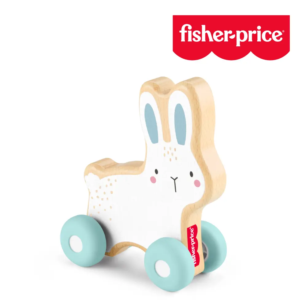 【Fisher price 費雪】木製推著走小兔子