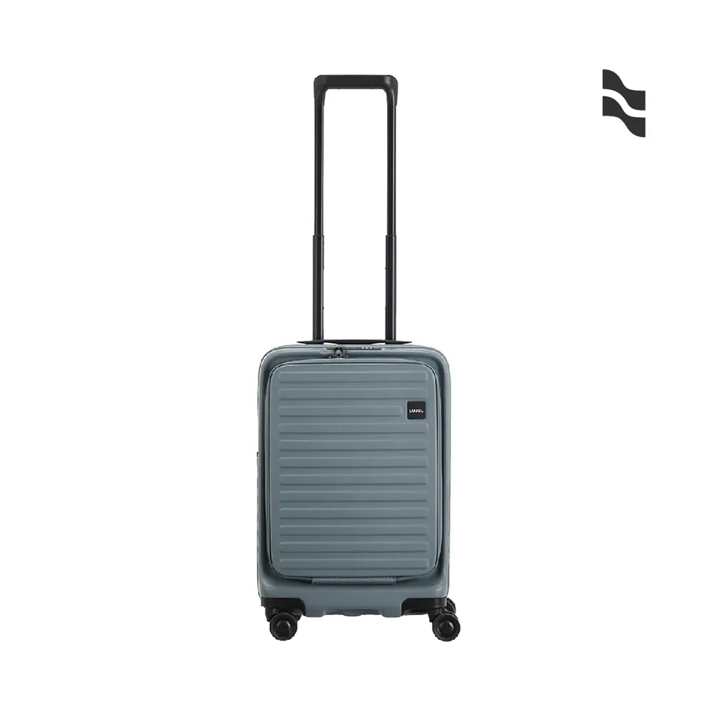 【LOJEL】CUBO 19吋前開擴充 防盜拉鍊登機箱/ 岩石藍