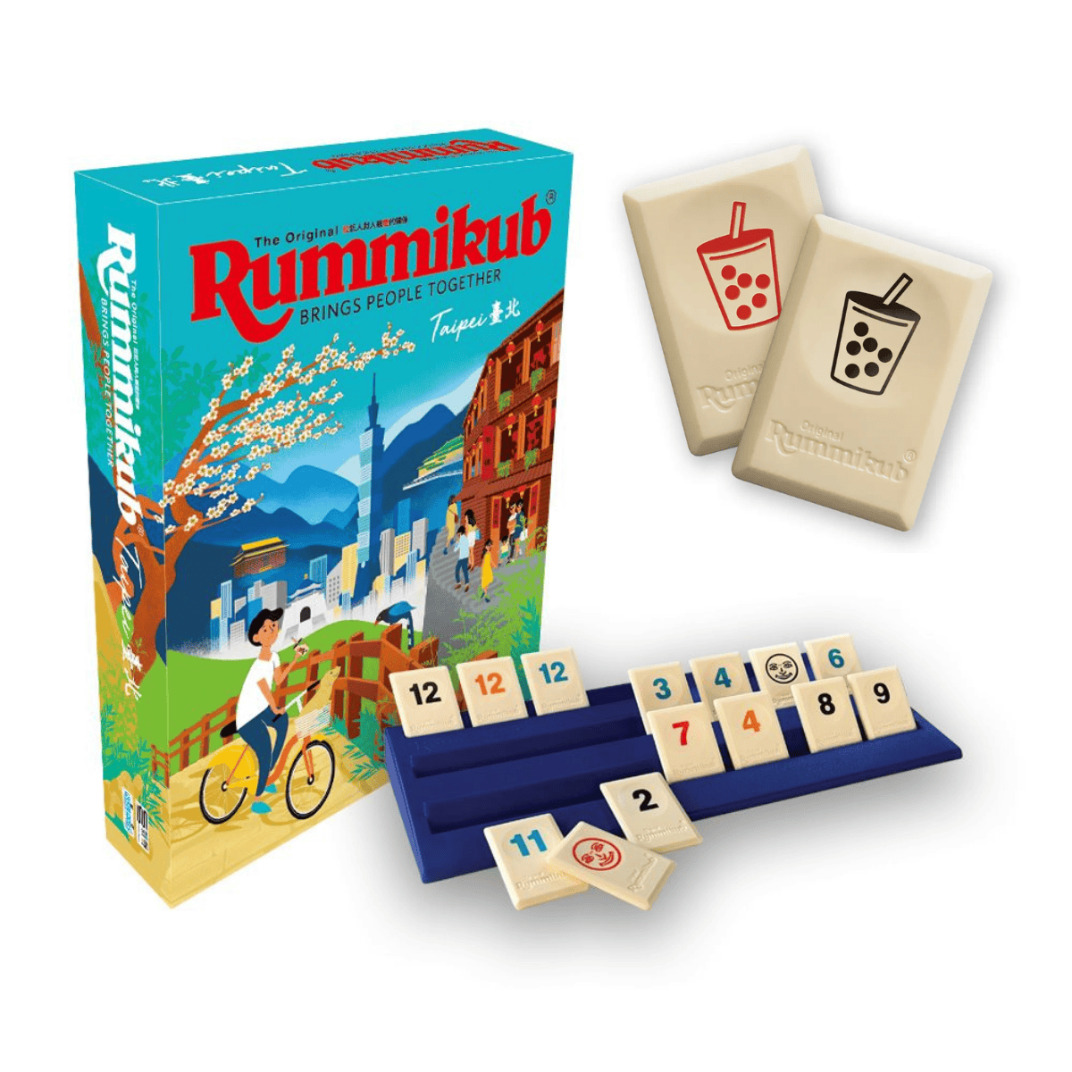 附珍奶特別牌➤Rummikub拉密數字牌/ Taipei城市版