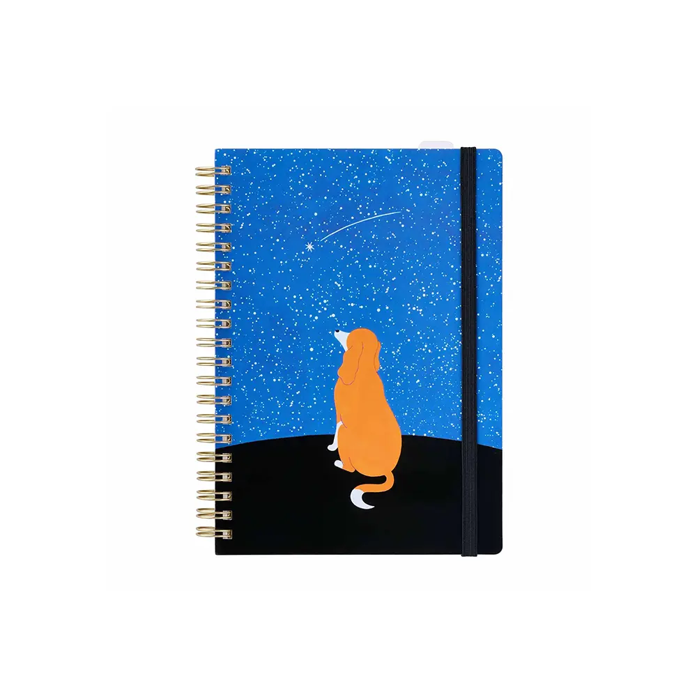KING JIM HITOTOKI NOTE手帳筆記本 第5彈/ 線圈款/ 漫畫尺寸/ 星空/ 濵佳江設計款