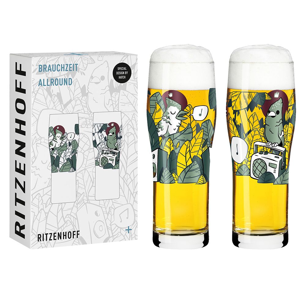 【德國 RITZENHOFF】傳承時光系列- 麥舞高歌德式威力比切啤酒對杯(兩入)/630 ml