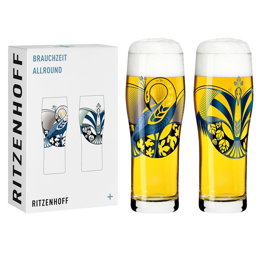 【德國 RITZENHOFF】傳承時光系列- 啤酒鳳翼德式威力比切啤酒對杯(兩入)/630 ml