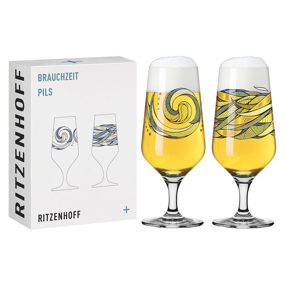【德國 RITZENHOFF】傳承時光系列- 生命之水皮爾森啤酒對杯(兩入) / 374ml