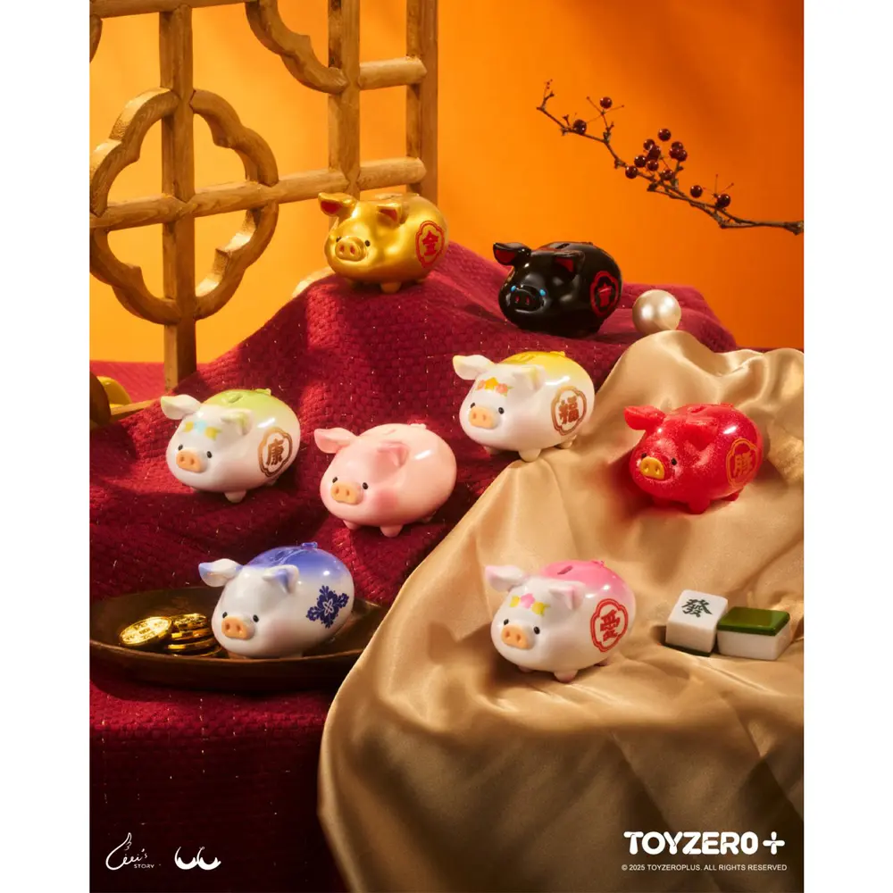 TOYZEROPLUS罐頭豬LuLu解答之豬系列公仔盒玩/ 6入盒裝