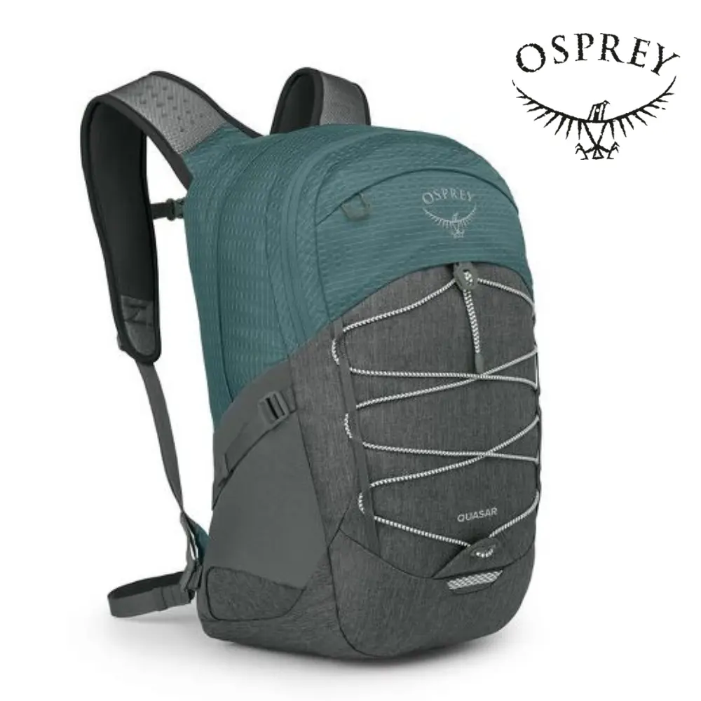 【Osprey 美國】Quasar 26 通勤電腦背包 瀑布藍/煤灰｜休閒後背包 電腦背包 筆電背包 日常背包