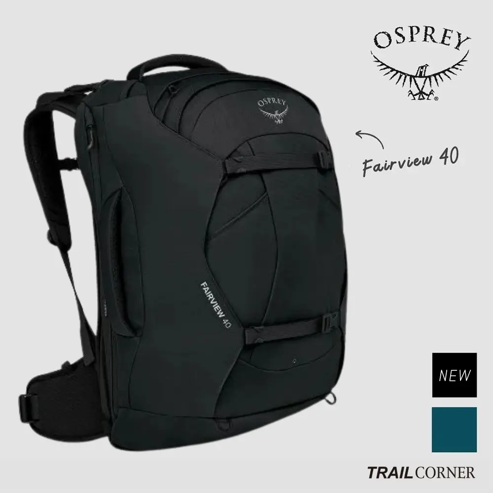 【Osprey 美國】Fairview 40 多功能旅行背包 女 可登機｜背包旅行 行李背包 城市商旅後背包 登機包/ 黑色