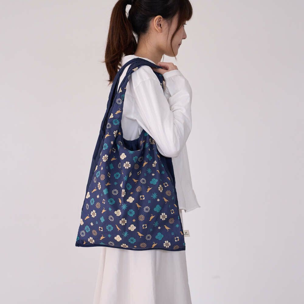 印花樂中型側揹背心袋/ 經典花色/ 沉穩藍/ 經典新色IV