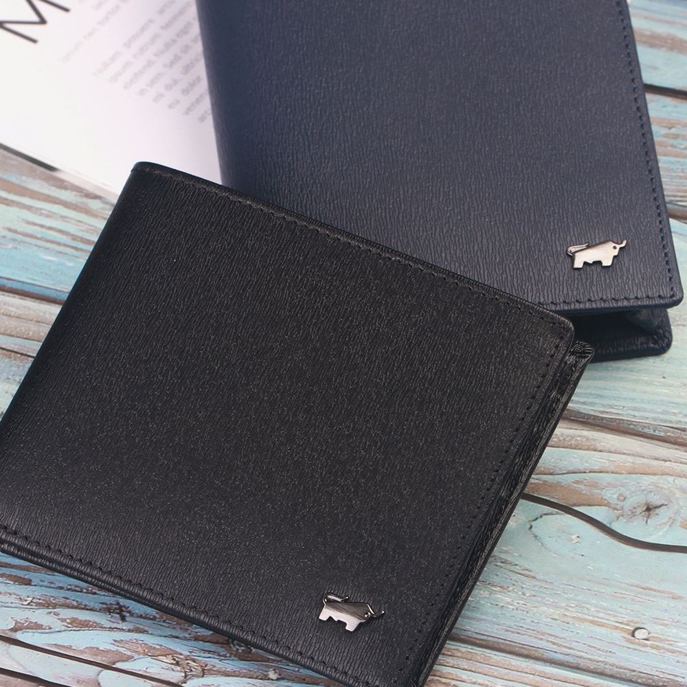 【BRAUN BUFFEL 德國小金牛】台灣總代理 默瑟-II 8卡男夾-黑色/BF384-313-BK