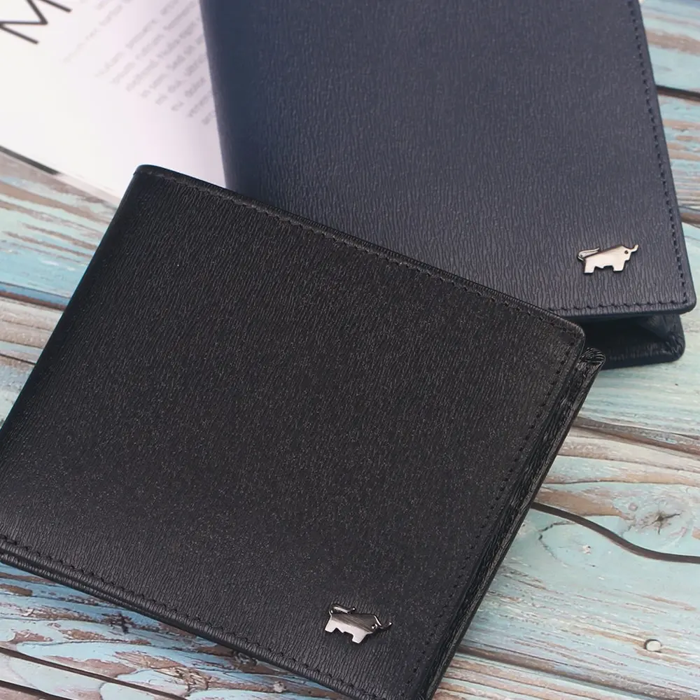 【BRAUN BUFFEL 德國小金牛】台灣總代理 默瑟-II 8卡中翻零錢袋皮夾-黑色/BF384-318-BK