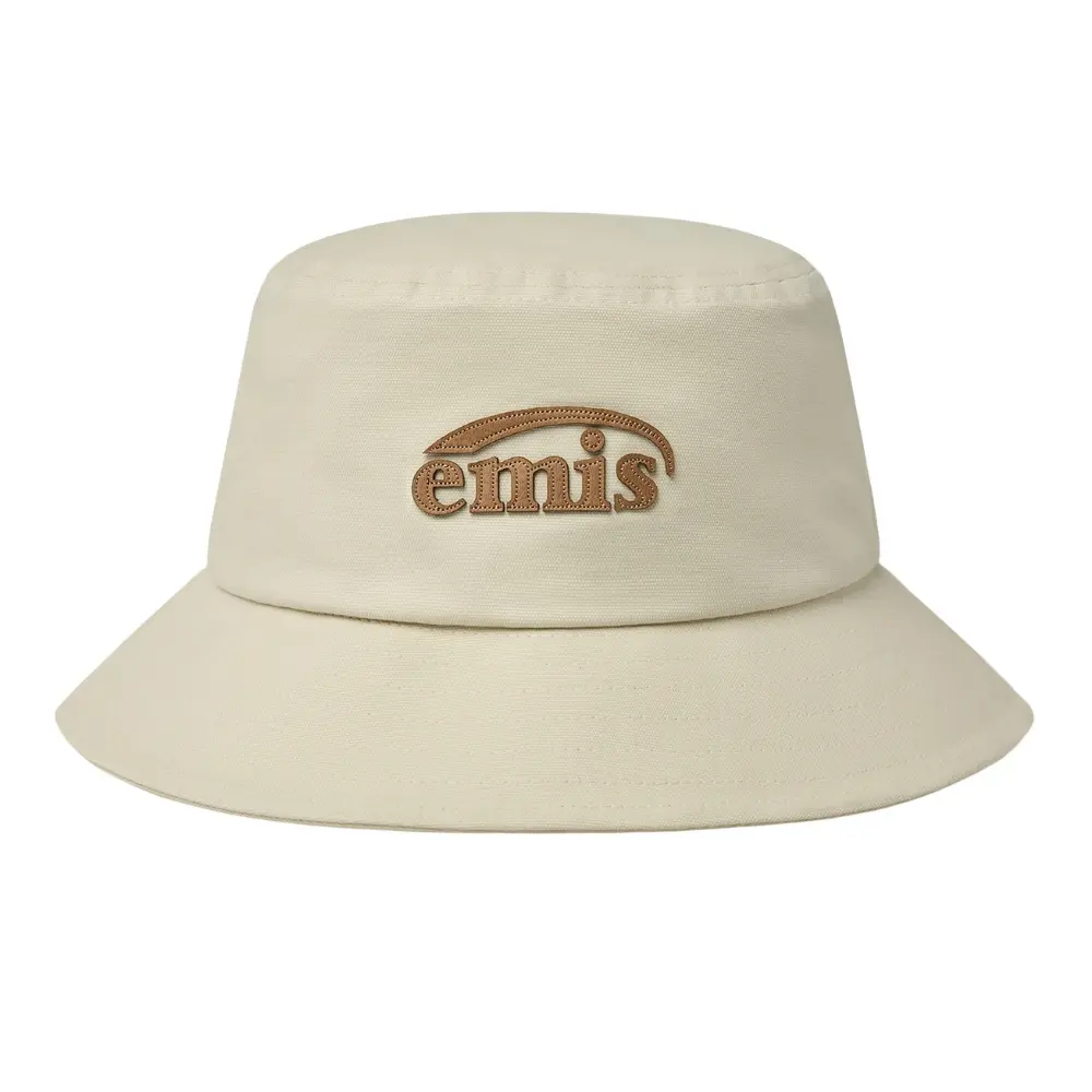 韓國 emis OXFORD BUCKET HAT 牛津布漁夫帽 象牙色IVORY