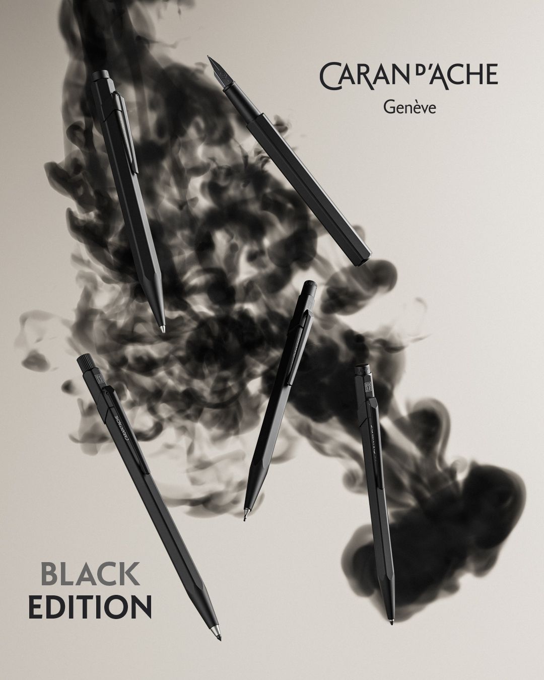 CARAN D'ACHE 849時尚黑原子筆
