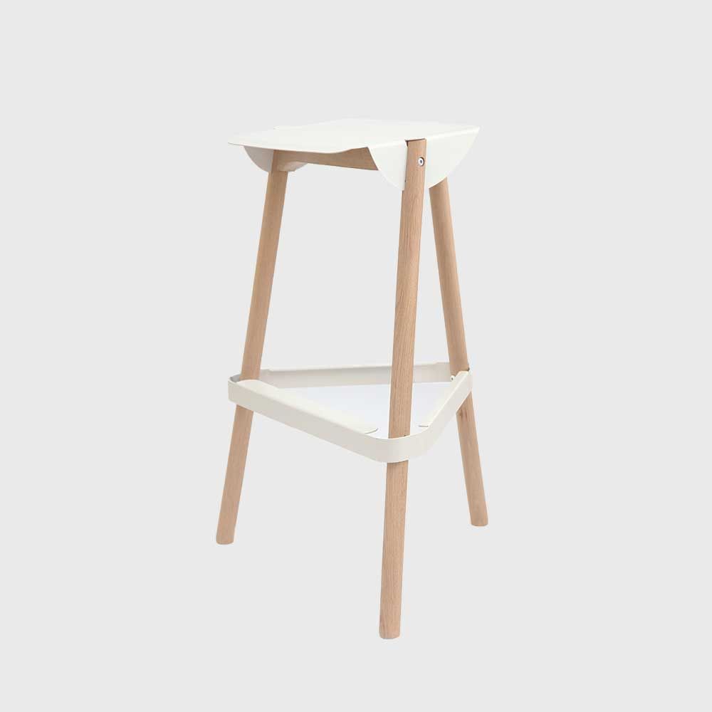 Hyfen 折點高腳椅 Note Bar Stool 吧台椅凳高腳椅座椅居家生活 白色