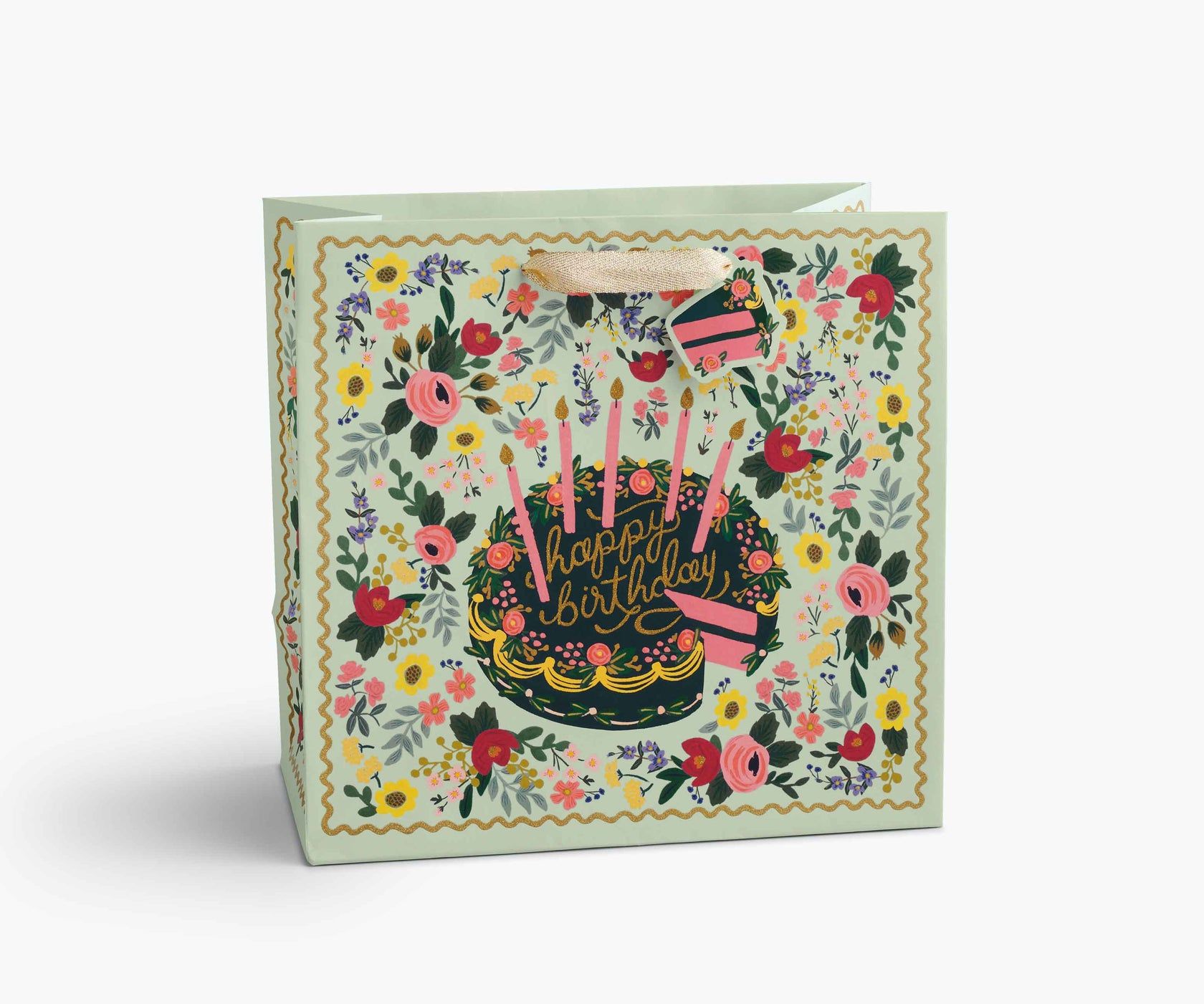 美國 RIFLE PAPER 包裝提袋/ L/ Floral Cake