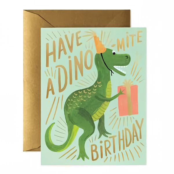 美國RIFLE PAPER 生日卡/ Dino-Mite