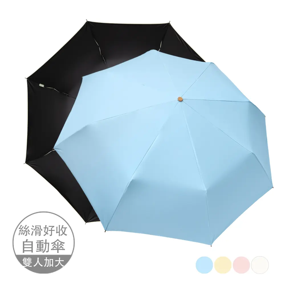 【雨之情】防曬雙雙加大自動傘/ 藍色