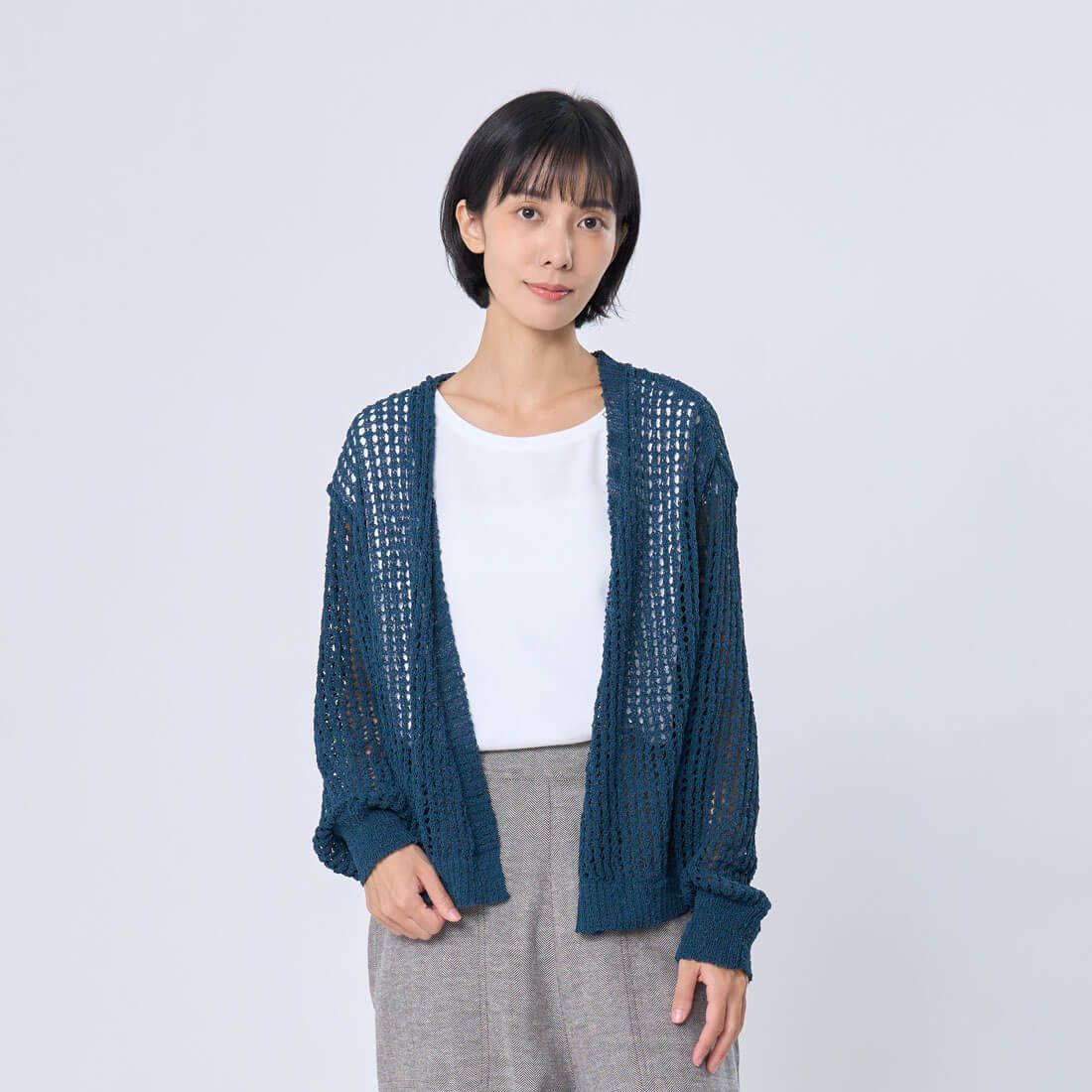 好我 so that's me Ginne勾針挑洞開襟罩衫/ 黛綠FREE SIZE