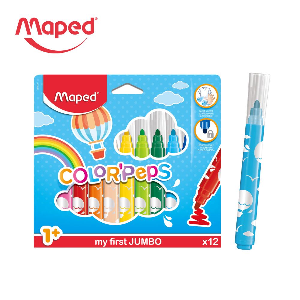 Maped不縮頭胖胖彩色筆