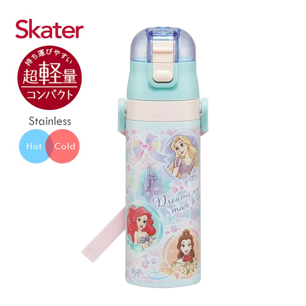 真空內膽保溫佳➤Skater不鏽鋼直飲保溫水壺/ 迪士尼公主Share