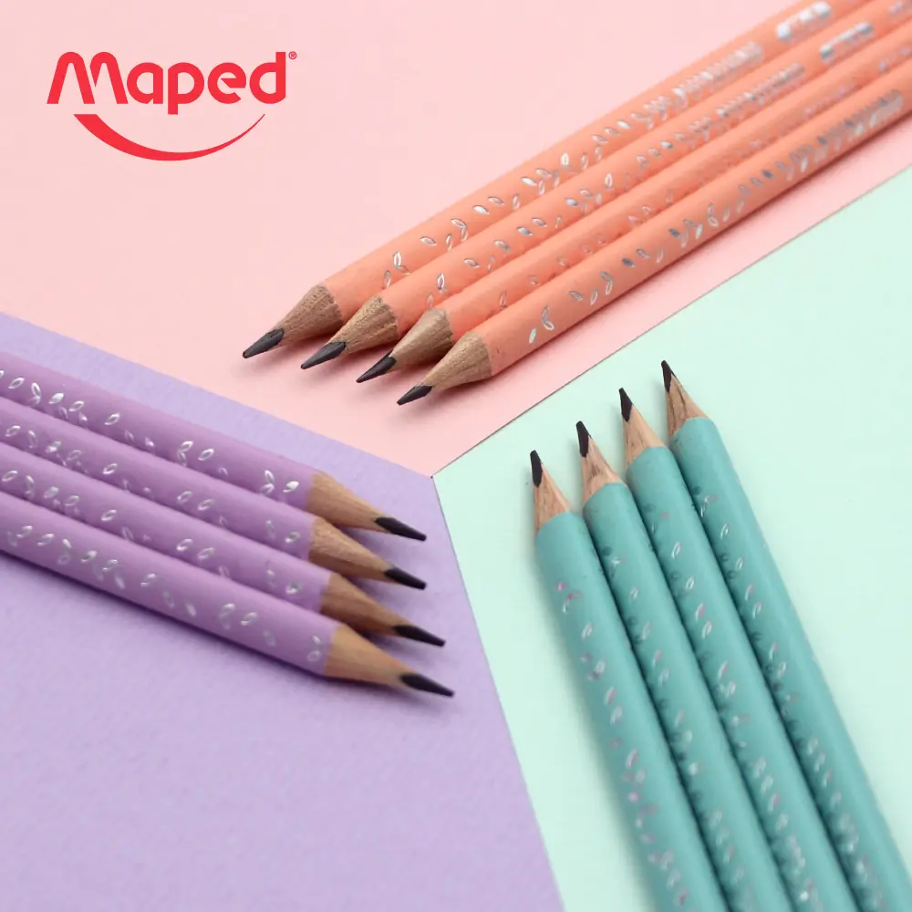 Maped櫻花學園系列三角鉛筆/ HB/ 附橡擦/ 12入