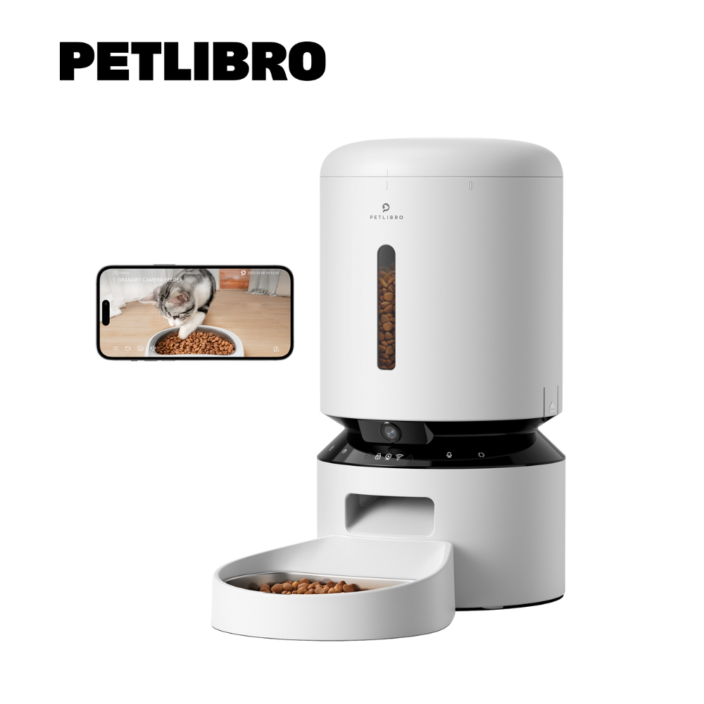 PETLIBRO 膠囊寵物自動餵食器 視訊版 5L 單食碗 白色