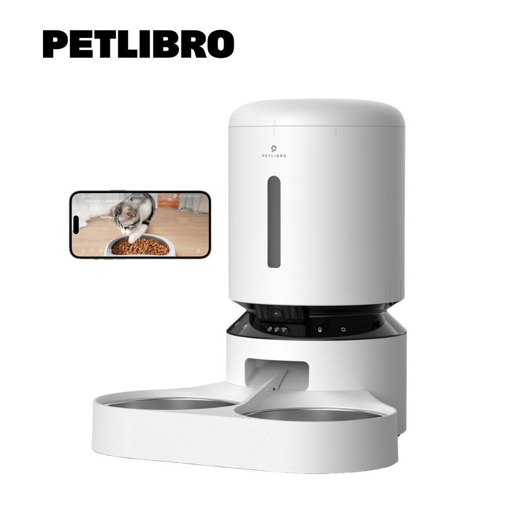 PETLIBRO 膠囊寵物自動餵食器 視訊版 5L 雙食碗 白色