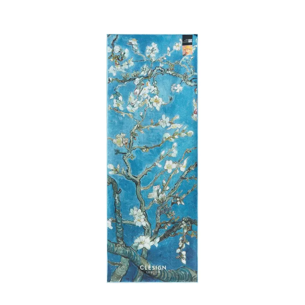 【Clesign】SlipLock Mat Towel 梵谷聯名款止滑鋪巾 - Almond blossom (底部有止滑天然橡膠顆粒)