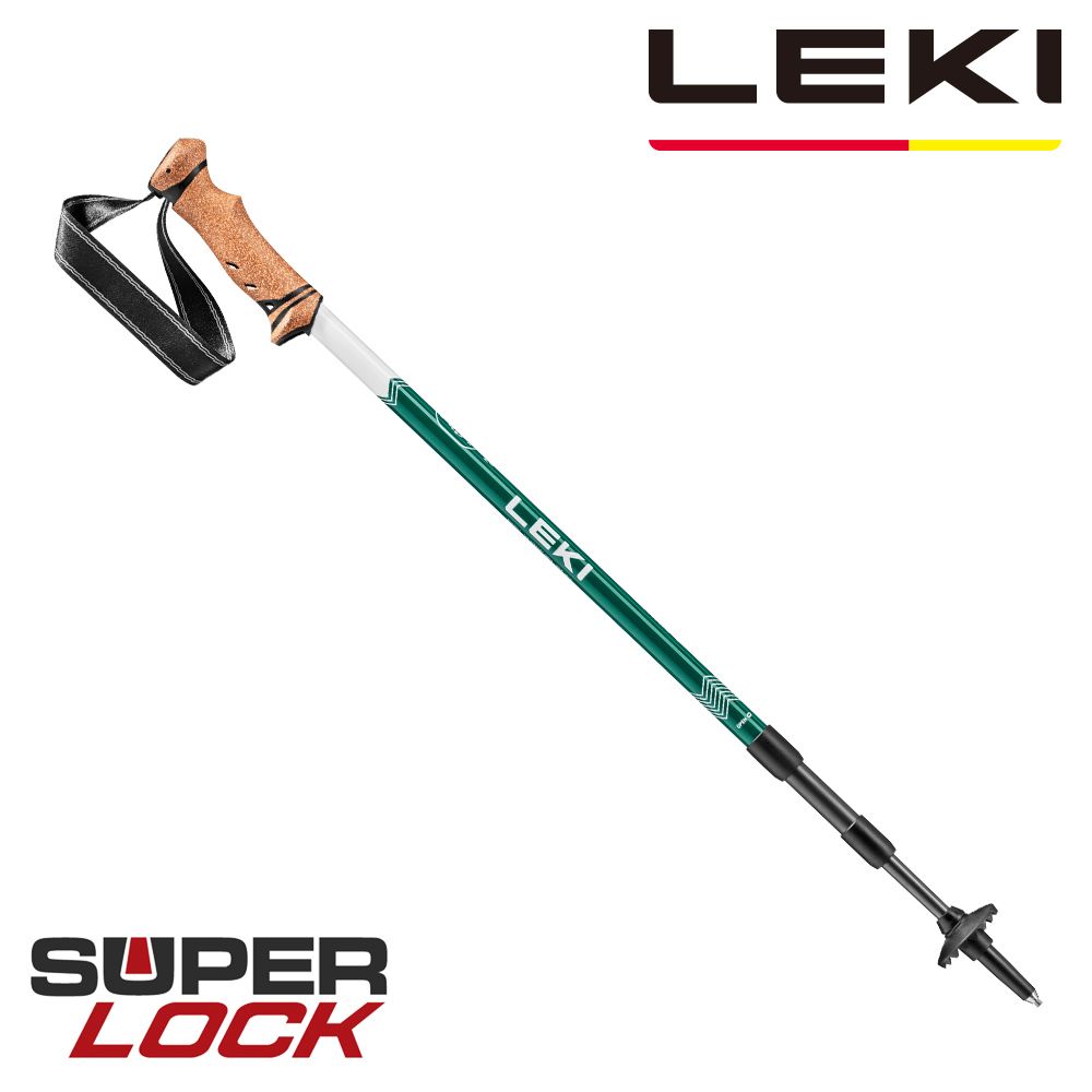 德國【LEKI】TRAIL 軟木橡膠握把鋁合金旋轉登山杖