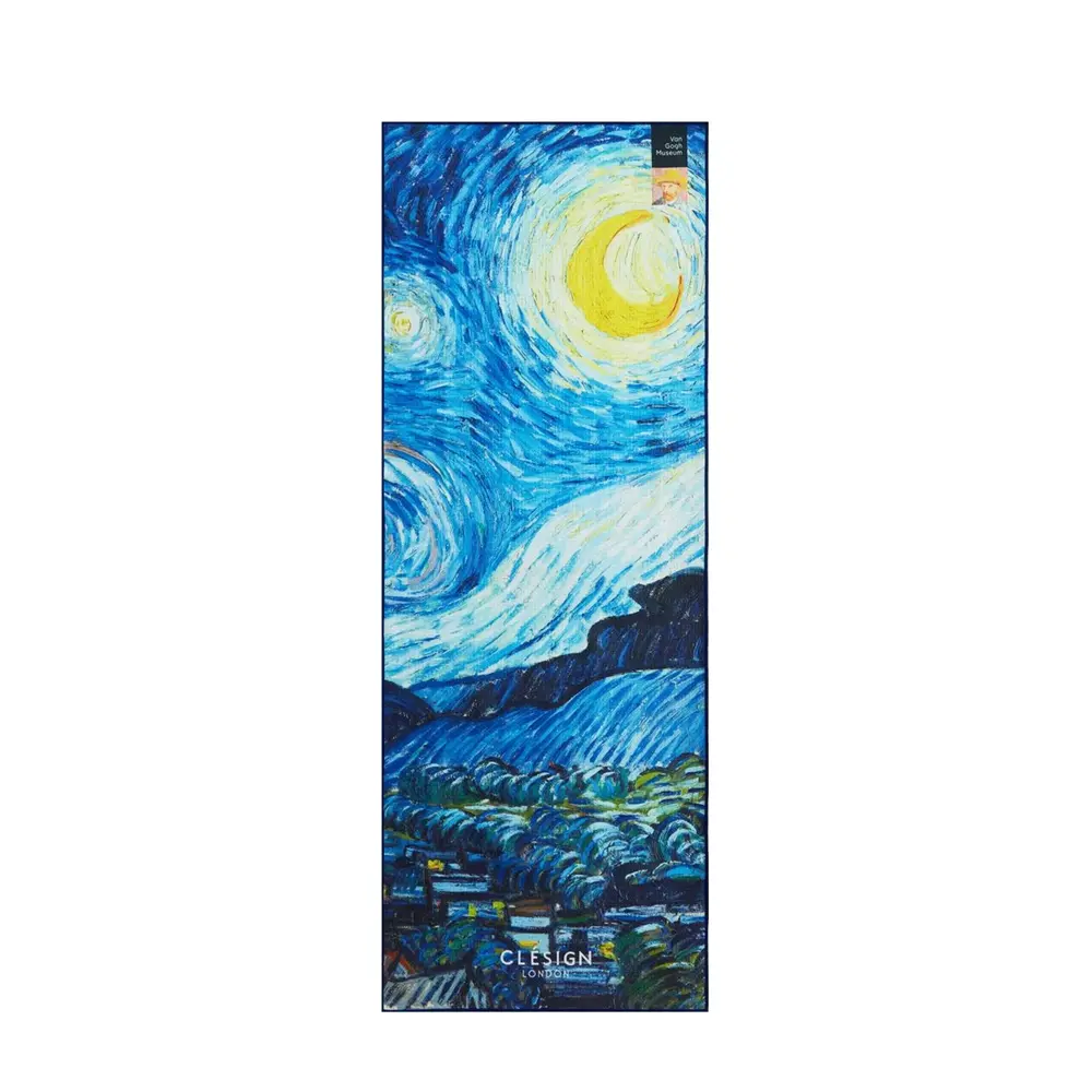 【Clesign】SlipLock Mat Towel 梵谷聯名款止滑鋪巾 - The Starry Night (底部有止滑天然橡膠顆粒)