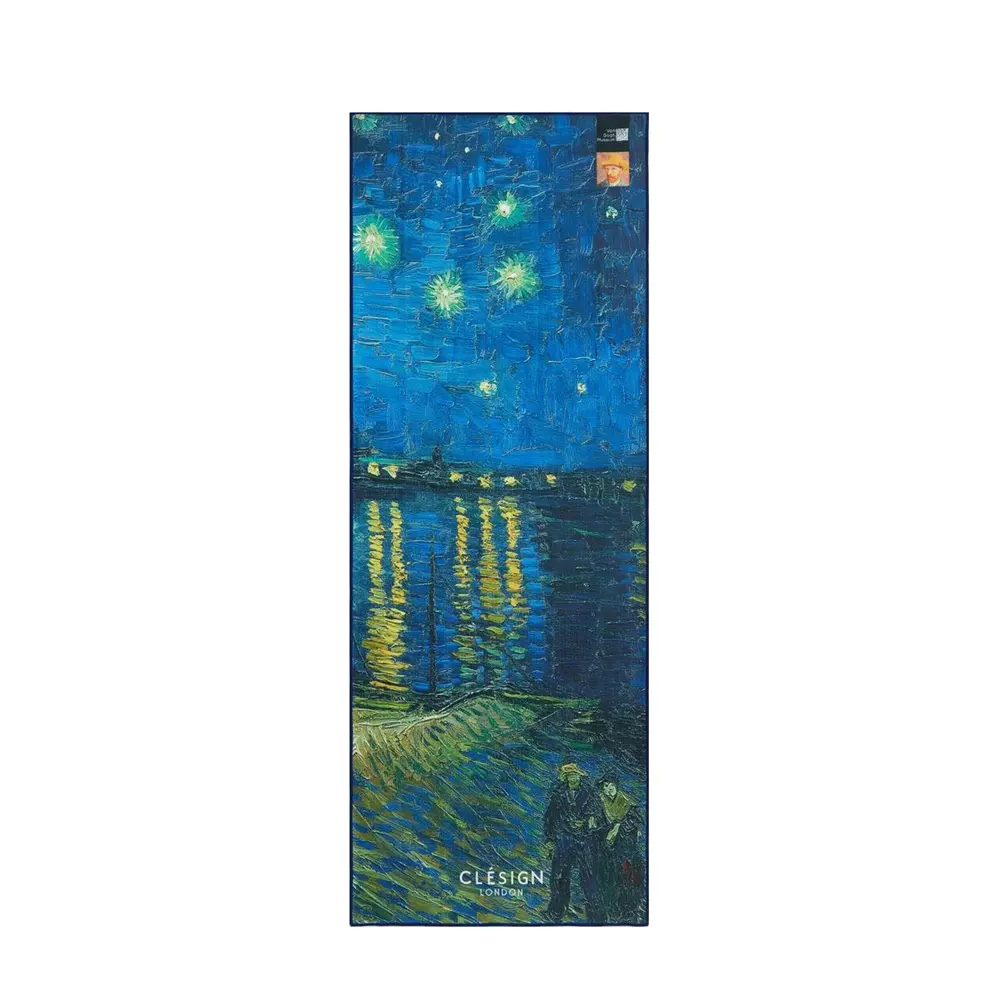 【Clesign】SlipLock Mat Towel 梵谷聯名款止滑鋪巾 - Starry Night Over the Rhone (底部有止滑天然橡膠顆粒)