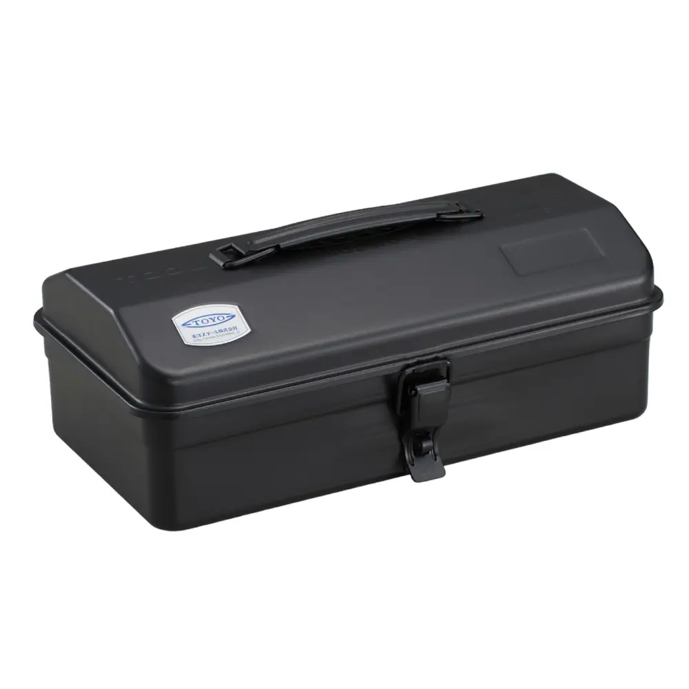 日本TOYO STEEL山型提把式鋼製單層收納工具箱Y-280/ 黑