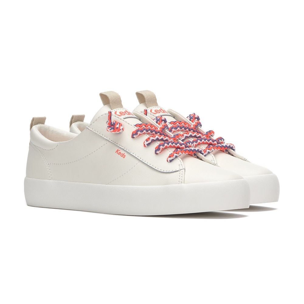 【KEDS】KICKBACK LEATHER ROUND LACES 質感皮革休閒鞋 WH68415/ US6 (23cm)