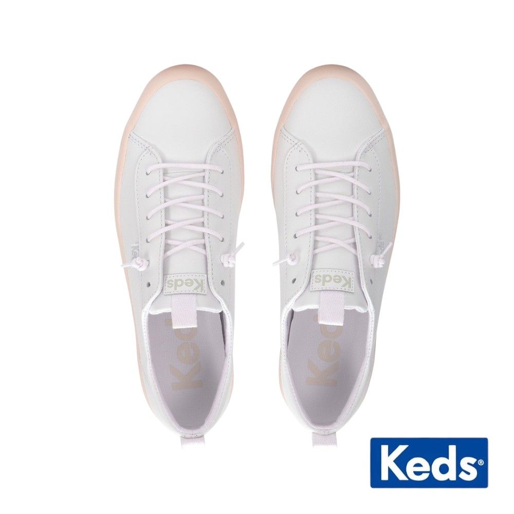 【KEDS】KICKBACK LEATHER POP FOXING 質感皮革休閒鞋 WH68414/ US7 (24cm)