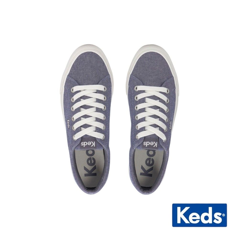 【KEDS】JUMP KICK CHAMBRAY 水洗單寧帆布休閒鞋 WF68398/ US7 (24cm)