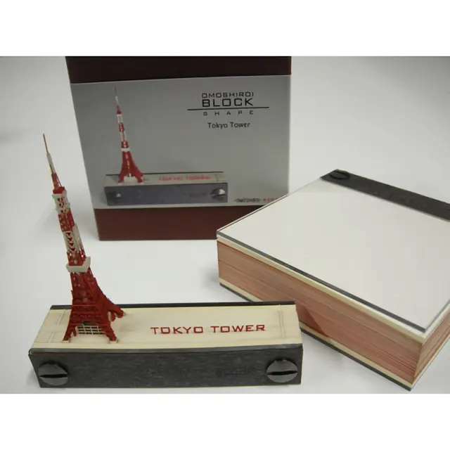 日本OMOSHIROI BLOCK 紙雕模型便條紙/ 東京鐵塔