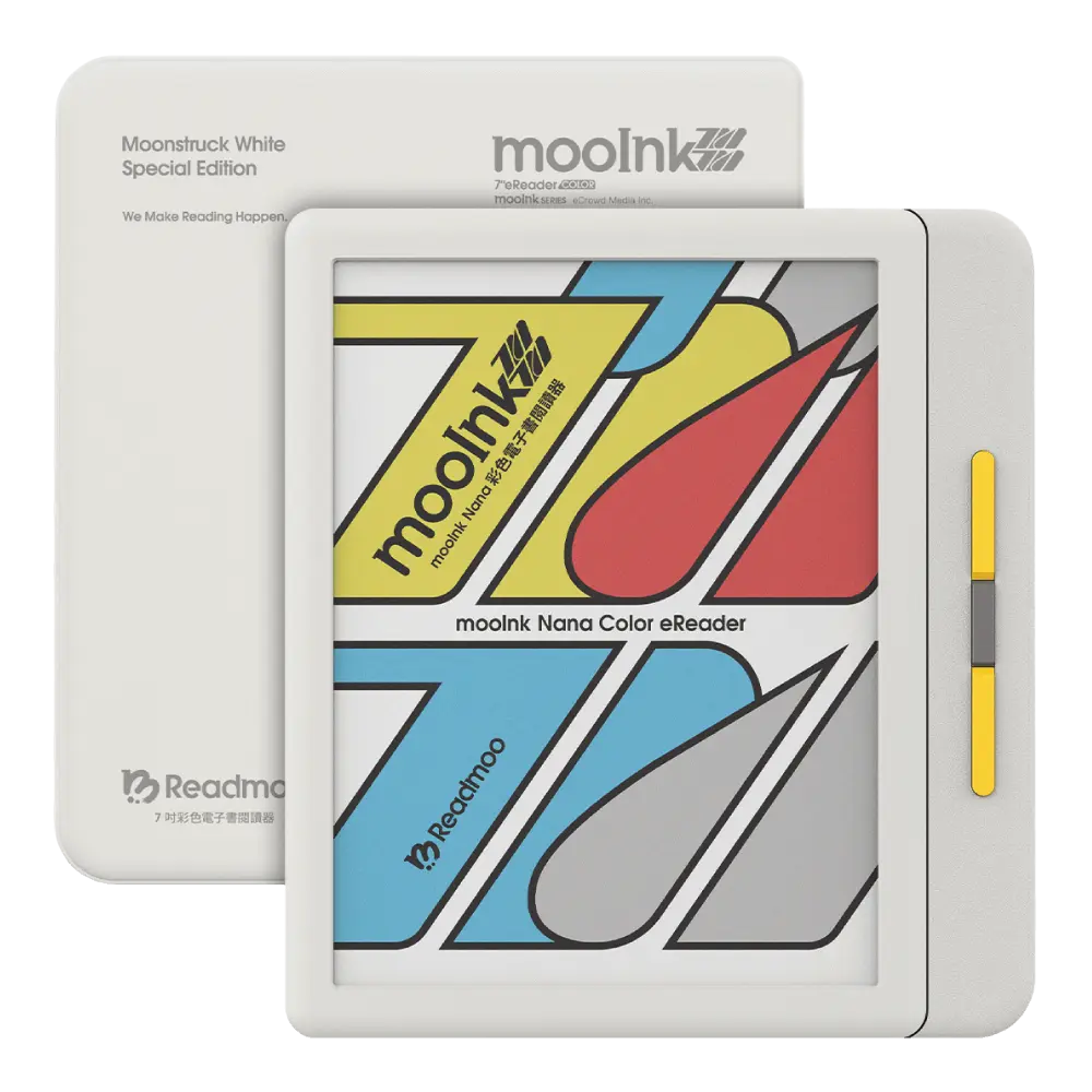 Readmoo讀墨7吋mooInk Nana彩色電子書閱讀器/ 迷月白