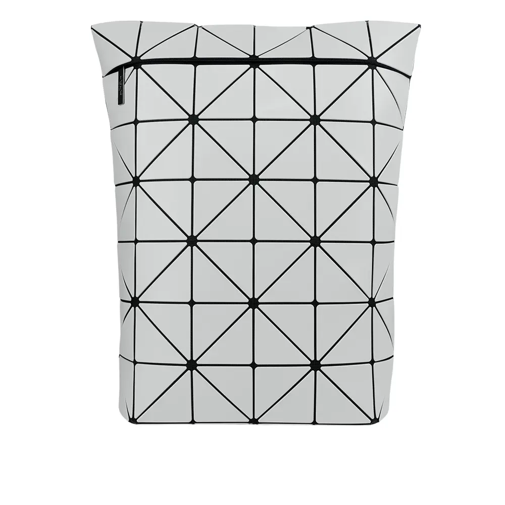 【ISSEY MIYAKE】BAO BAO BLOCKY 啞光霧面拉鍊後背包(淺灰色)/ 平行輸入