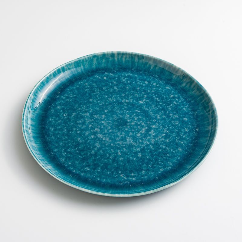WAGA斑斕亮釉陶瓷大盤/ 綠/ 26cm/ 單品